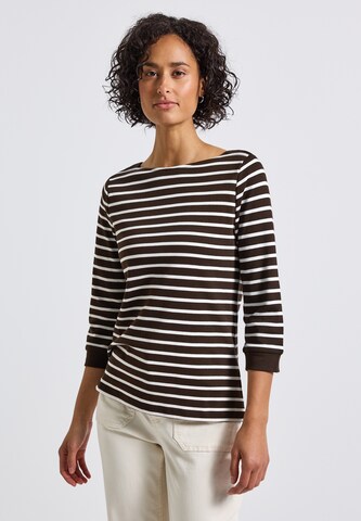 STREET ONE Shirt in Brown: front