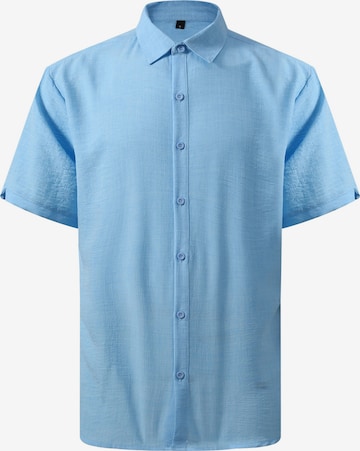 ALLTHEMEN Button Up Shirt 'Leichtmut' in Blue: front