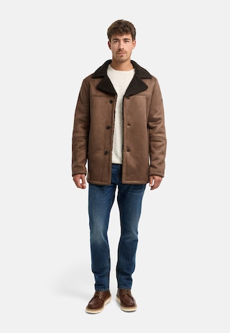 INDICODE JEANS Winterjas 'Crocky' in Bruin