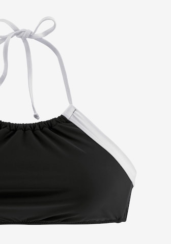 Col haut Bikini 'Jolie' LASCANA en noir