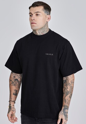 Maglietta di SikSilk in nero: frontale