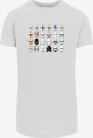 F4NT4STIC Shirt 'Stormtrooper Piloten Helme' in Wit: voorkant