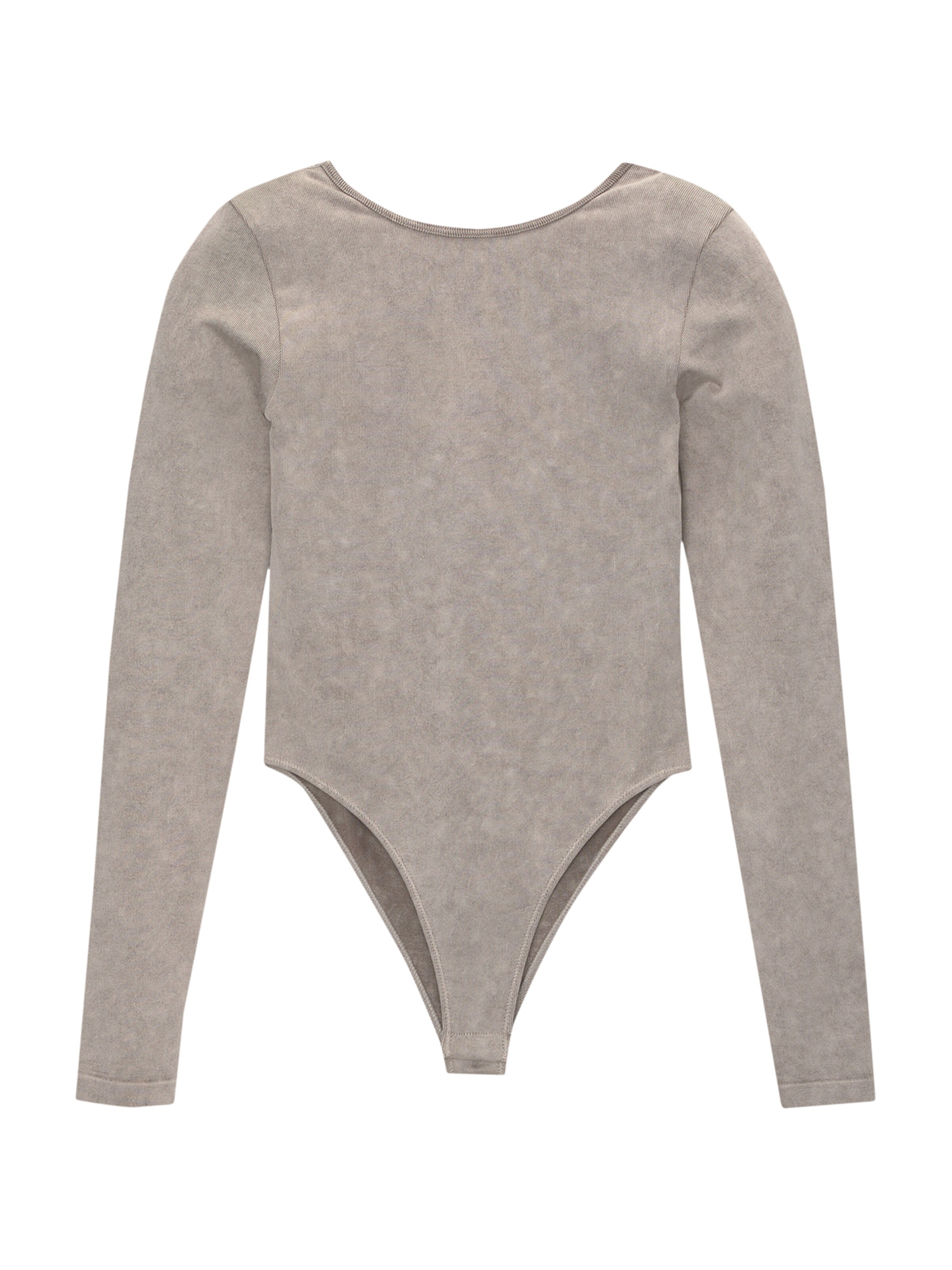 Pull&Bear Shirt bodysuit in Grey: front