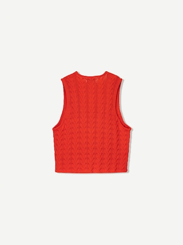 Gilet in maglia di Bershka in rosso