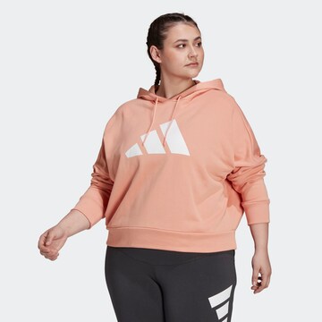 ADIDAS PERFORMANCE - Sweatshirt de desporto em rosa: frente