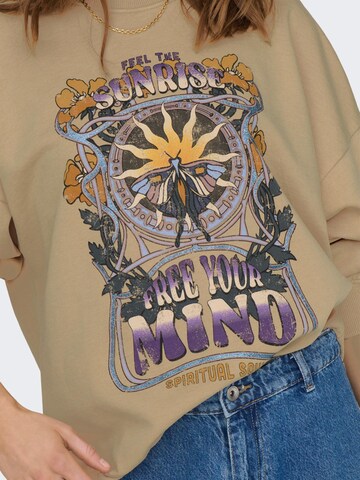 ONLY Sweatshirt 'LUCINDA' in Beige