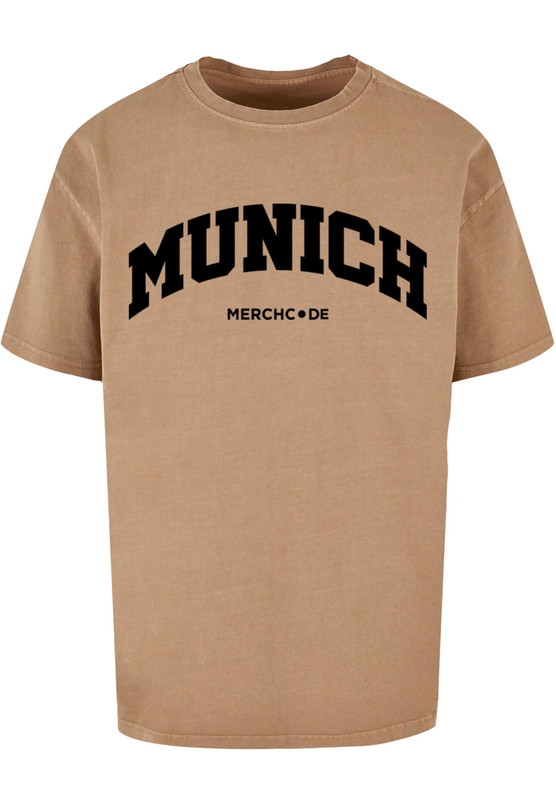 T-Shirt 'Munich' Merchcode en beige : devant