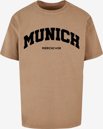 Merchcode T-Shirt 'Munich' in Beige: predná strana