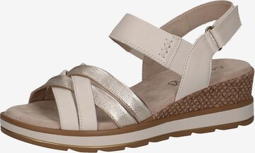 CAPRICE Sandalen met riem in Beige: voorkant