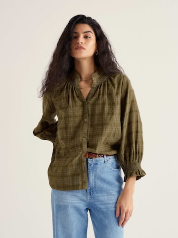 Camicia da donna 'Wild Sorrel' di Seasalt Cornwall in verde: frontale