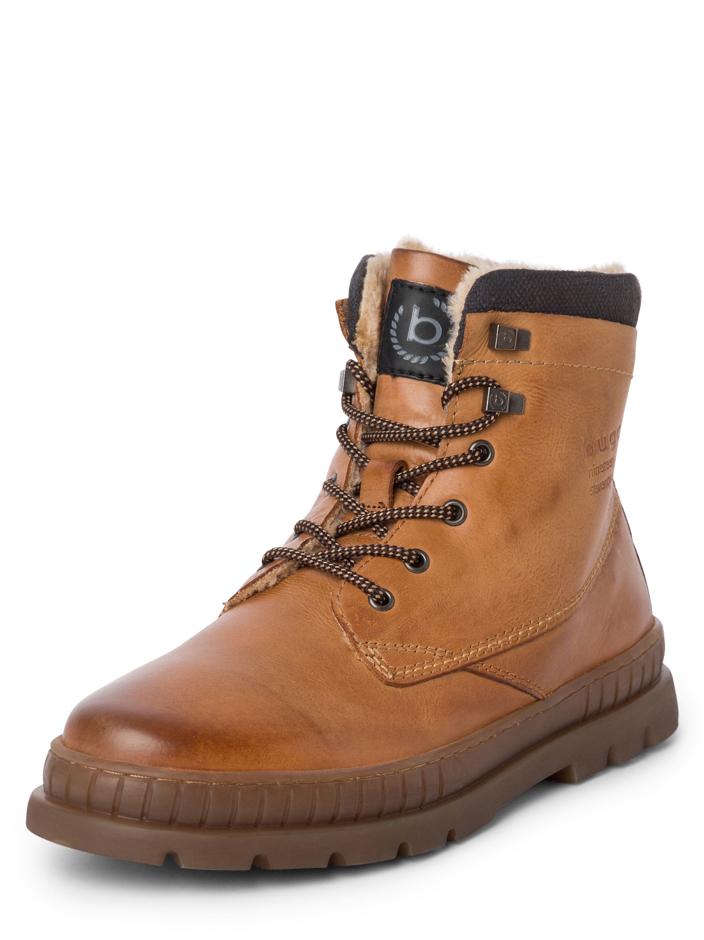 Boots stringati di bugatti in marrone: frontale