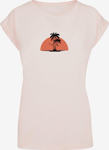 T-shirt 'Summer - Beach' Merchcode en rose : devant