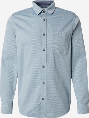 Coupe regular Chemise TOM TAILOR en bleu : devant