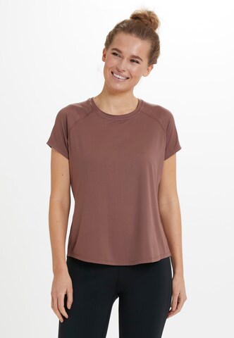 Athlecia Performance shirt 'Gaina' in Brown: front