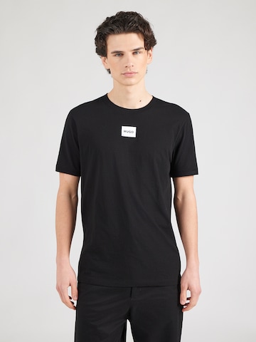 HUGO Μπλουζάκι 'Diragolino' σε μαύρο: μπροστά