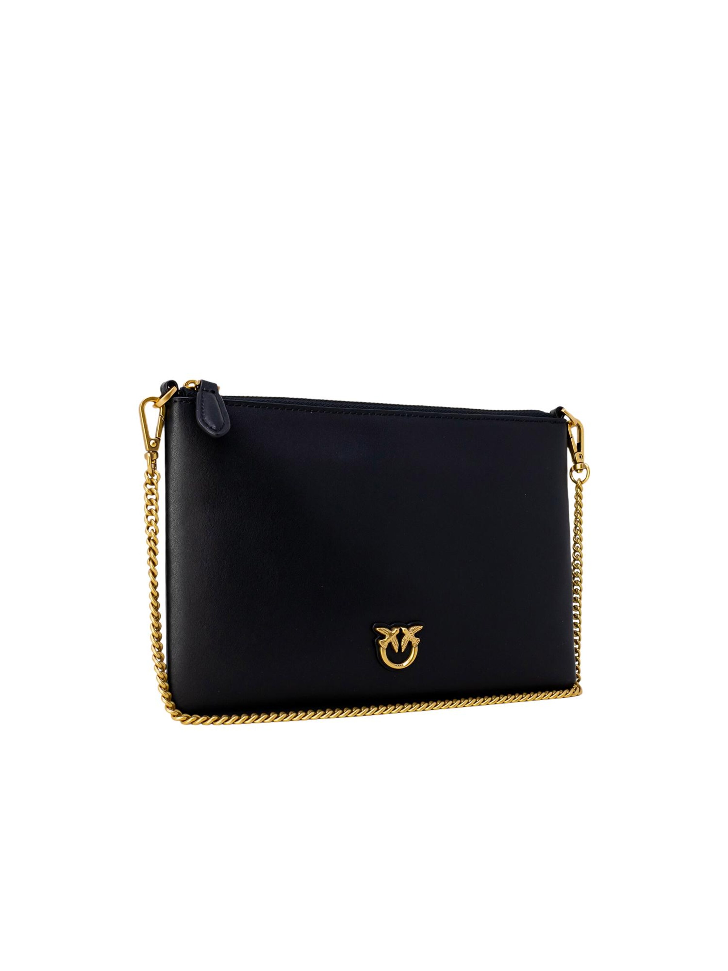 PINKO - Bolso saco 'FLAT CLASSIC VITELLO SETA 100455 A0F1' en negro