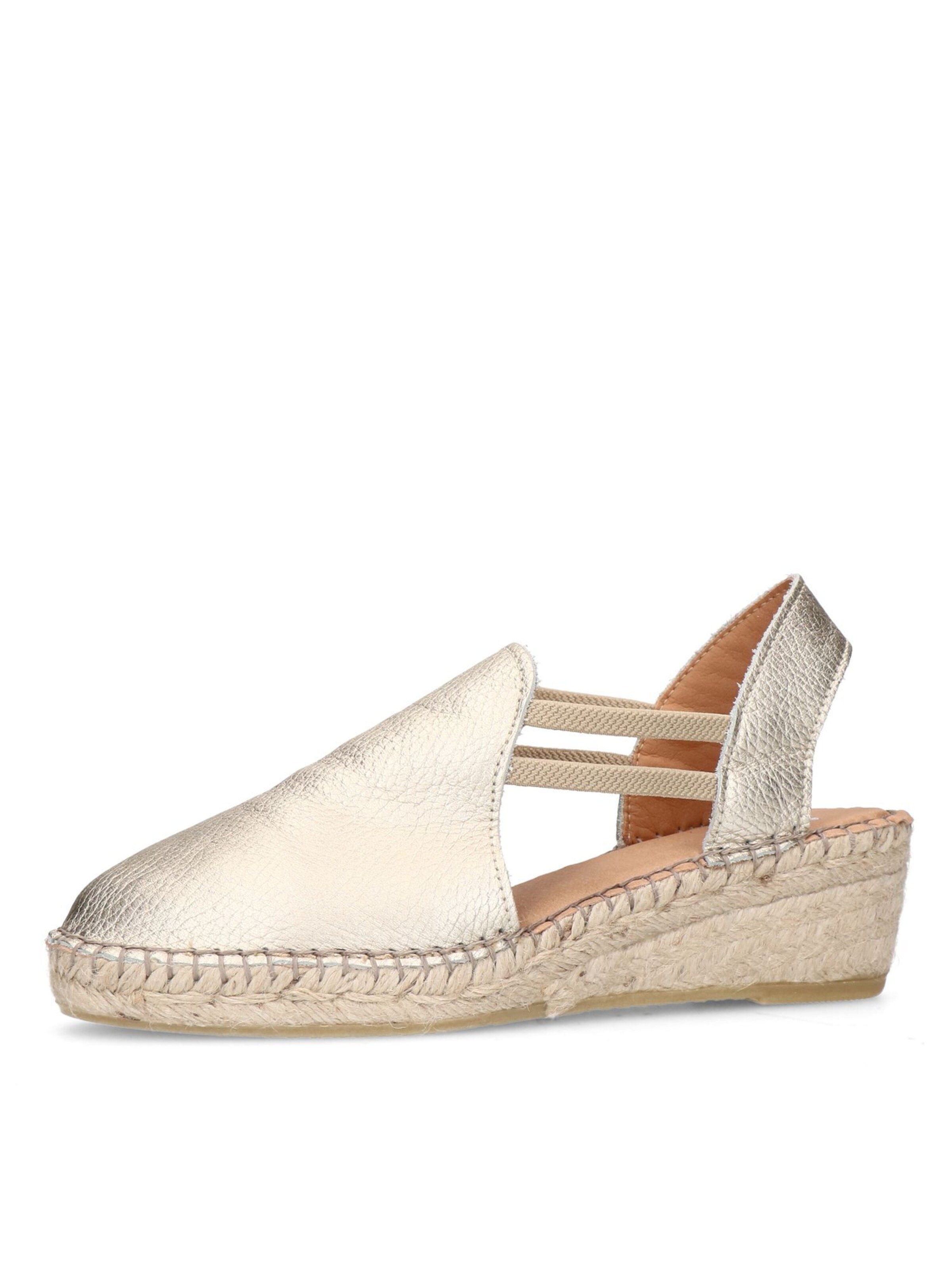 MANFIELD Espadrilles in Gold: front