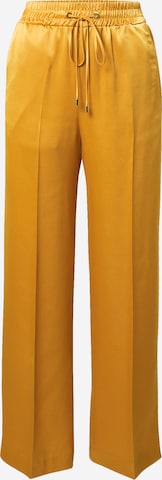 Wide leg Pantaloni cu dungă de la River Island pe galben: față