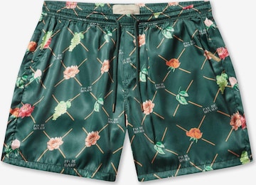 Pas De Monaco Trousers 'FRUIT MONOGRAM' in Green: front