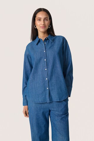 SOAKED IN LUXURY Blouse 'SLChamy' in Blauw: voorkant