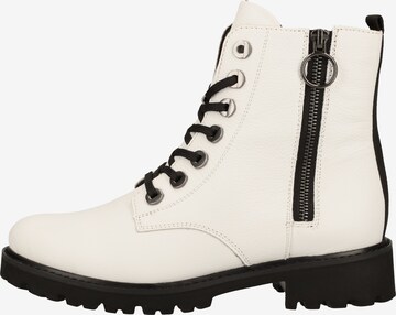 REMONTE Lace-Up Ankle Boots in White: front