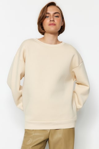 Trendyol Sweatshirt in Beige: front