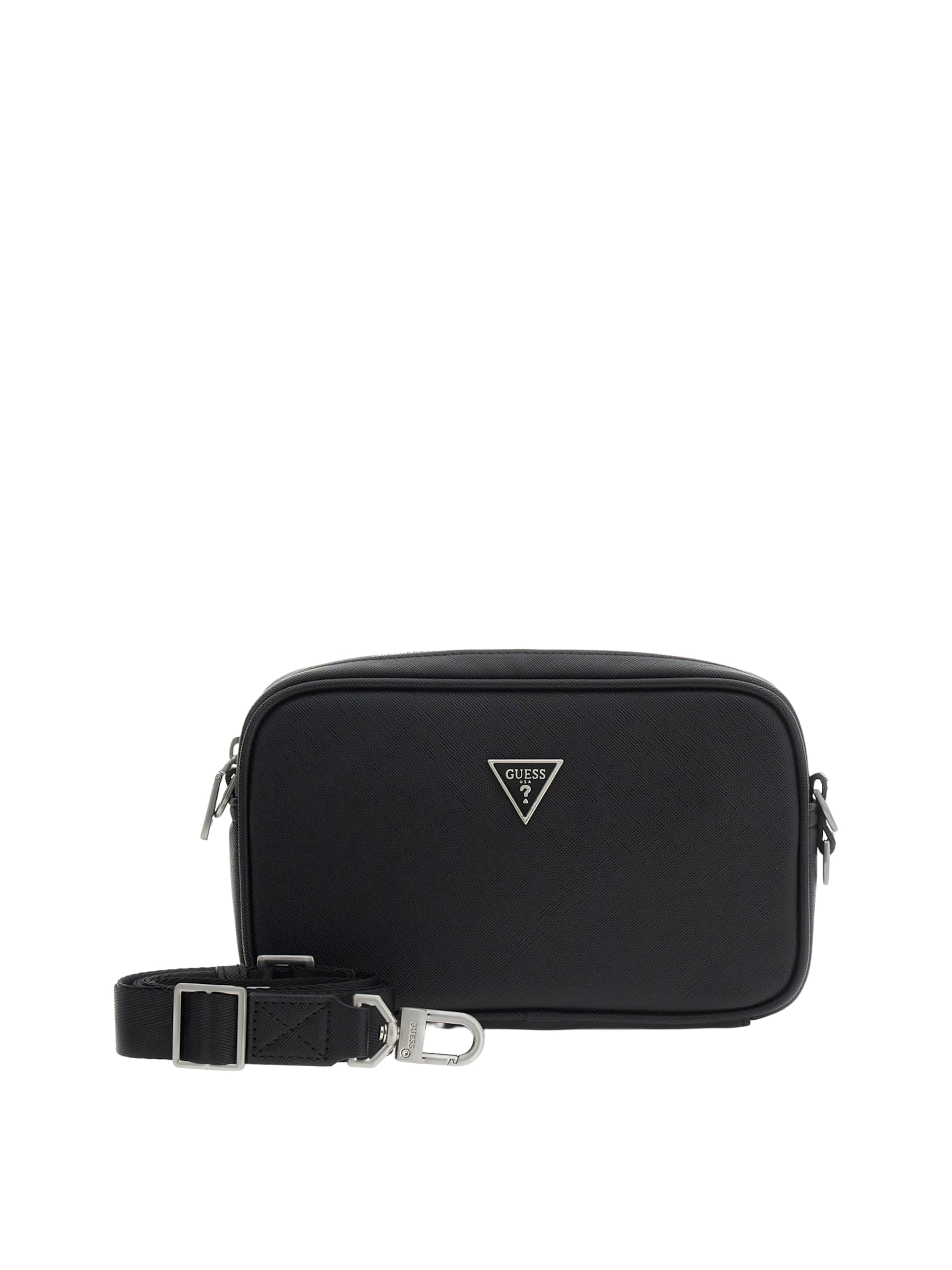 GUESS Skuldertaske 'MILANO' i sort: forside