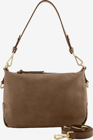FREDsBRUDER Shoulder bag 'Just Easy' in Brown: front