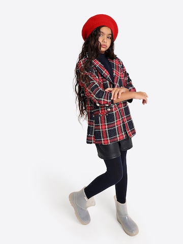 Solang Jacke Blazer Karomuster 2-reihiges Design in Blau