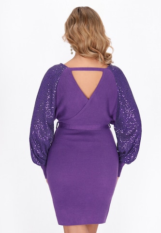 Robes en maille faina en violet