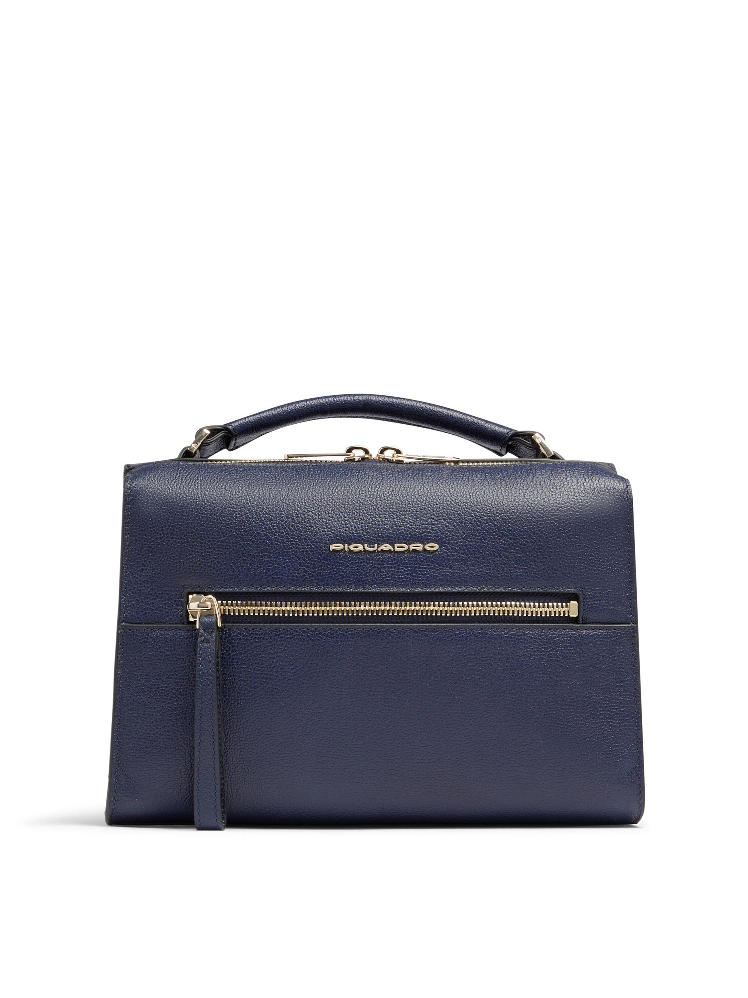 Piquadro Shoulder Bag in Blue: front