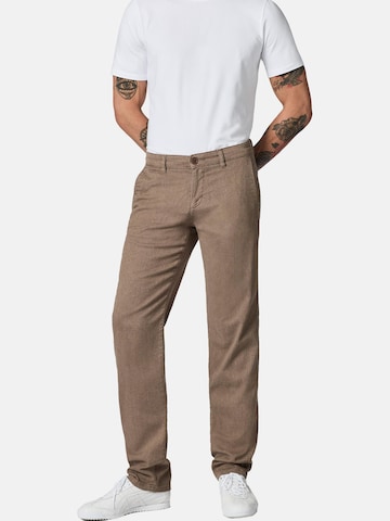 Regular Pantalon chino 'Helikon' Peak Time en marron : devant