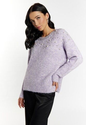 Pull-over 'Koosh' faina en violet : devant