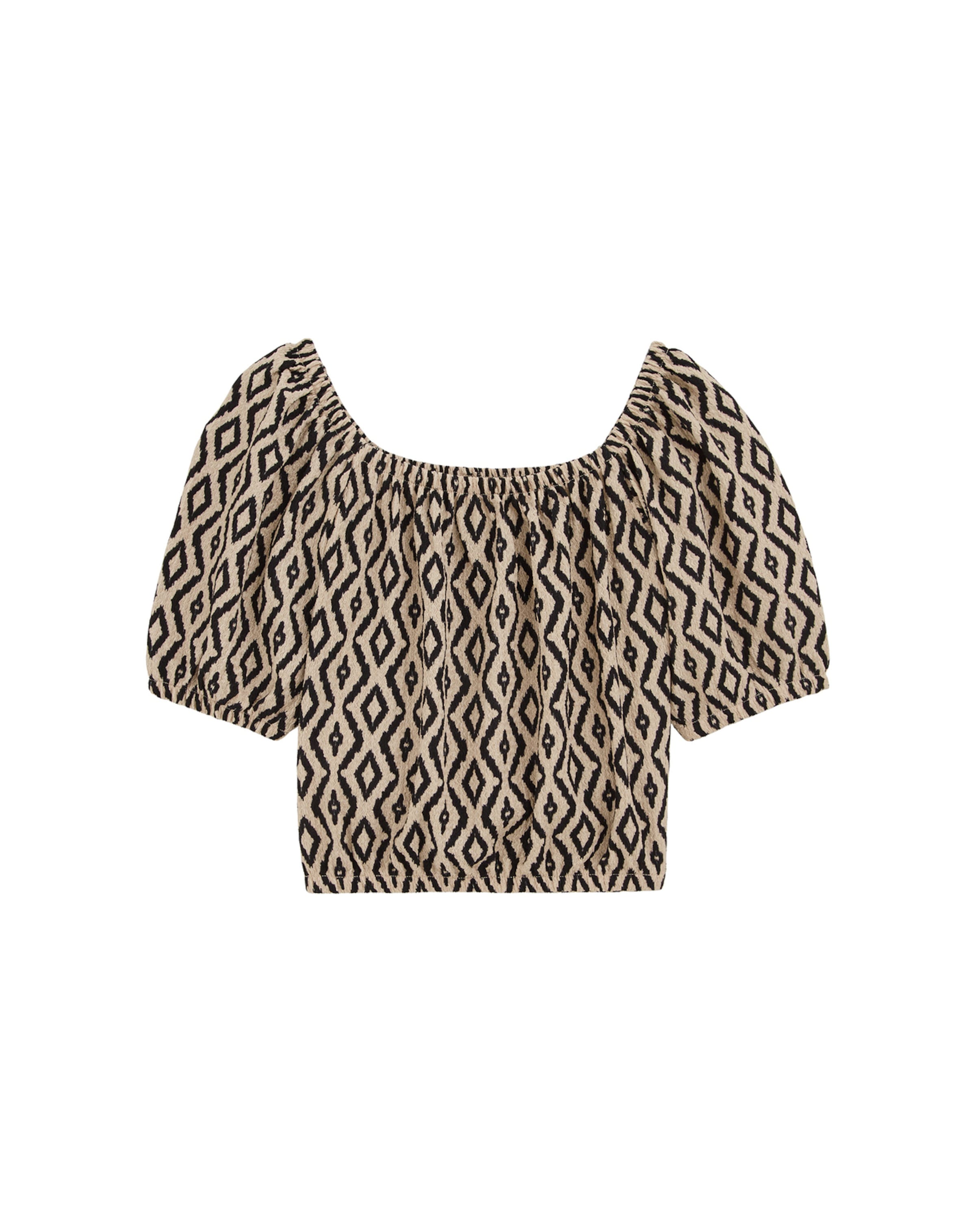 WE Fashion Μπλουζάκι σε καφέ: μπροστά