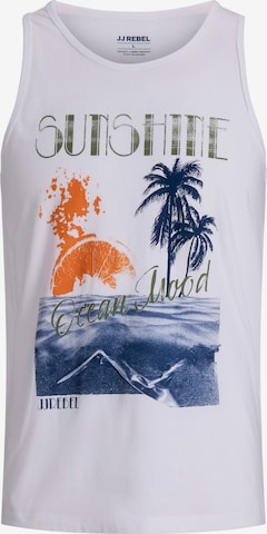 JJ Rebel Majica 'JREBMASON' | bela barva: sprednja stran