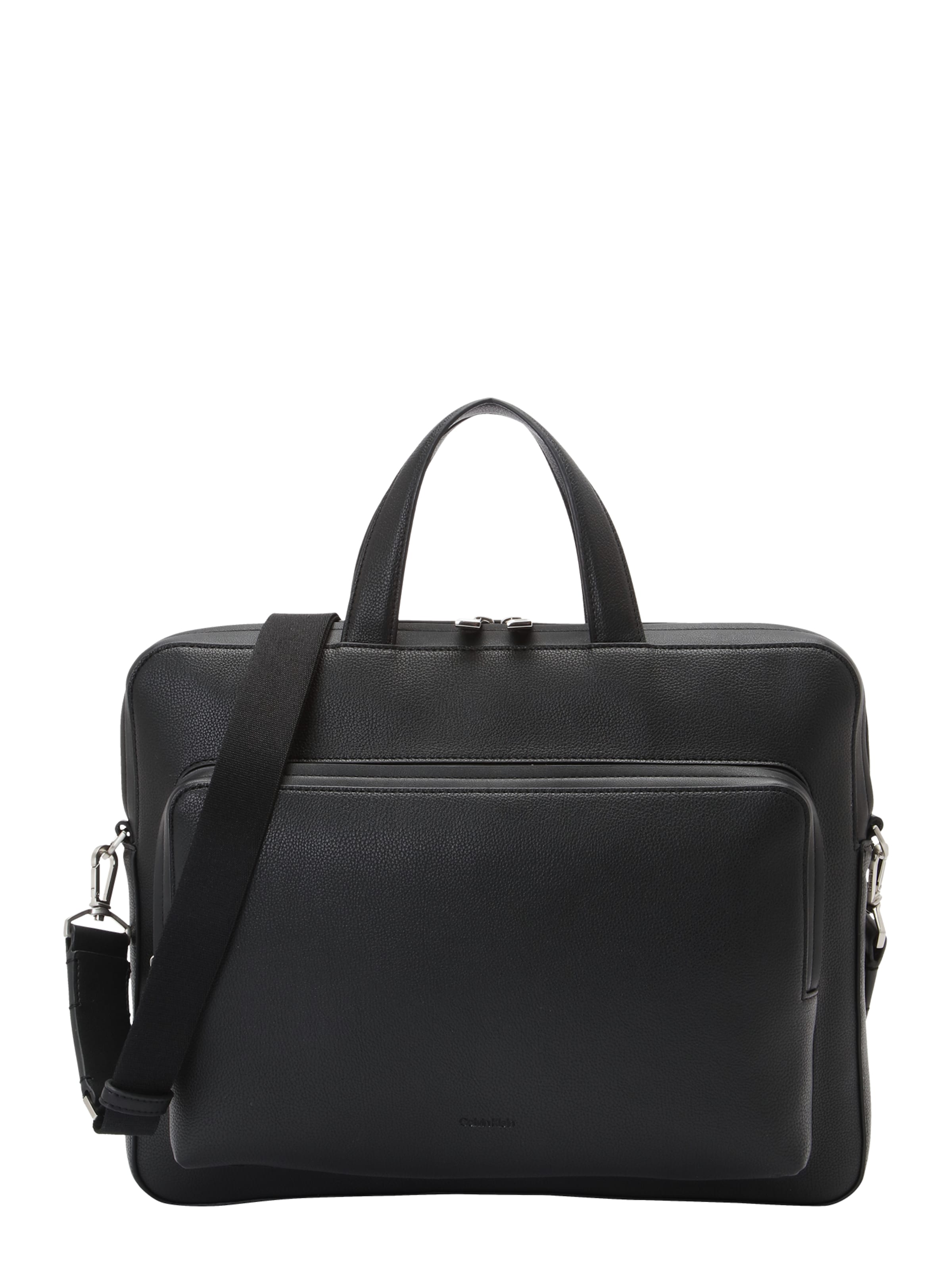 Calvin Klein - Cartera maletín en negro: frente