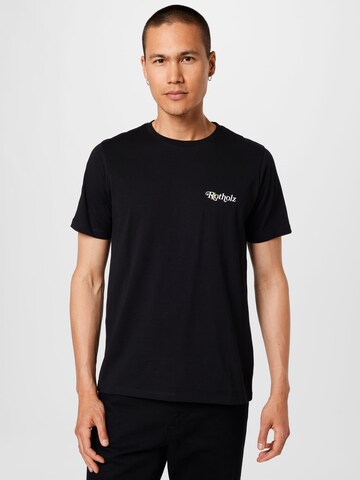 T-Shirt Rotholz en noir : devant