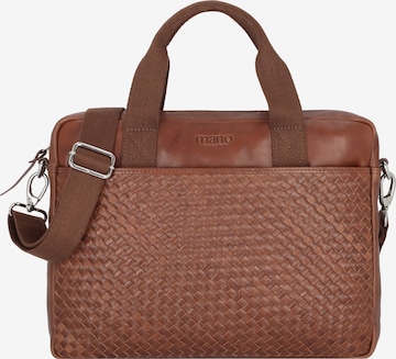 mano Document Bag in Brown: front
