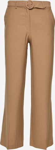 Orsay - Pierna ancha Pantalón de pinzas en marrón: frente