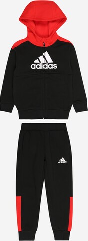 Costum de trening de la ADIDAS SPORTSWEAR pe negru: față