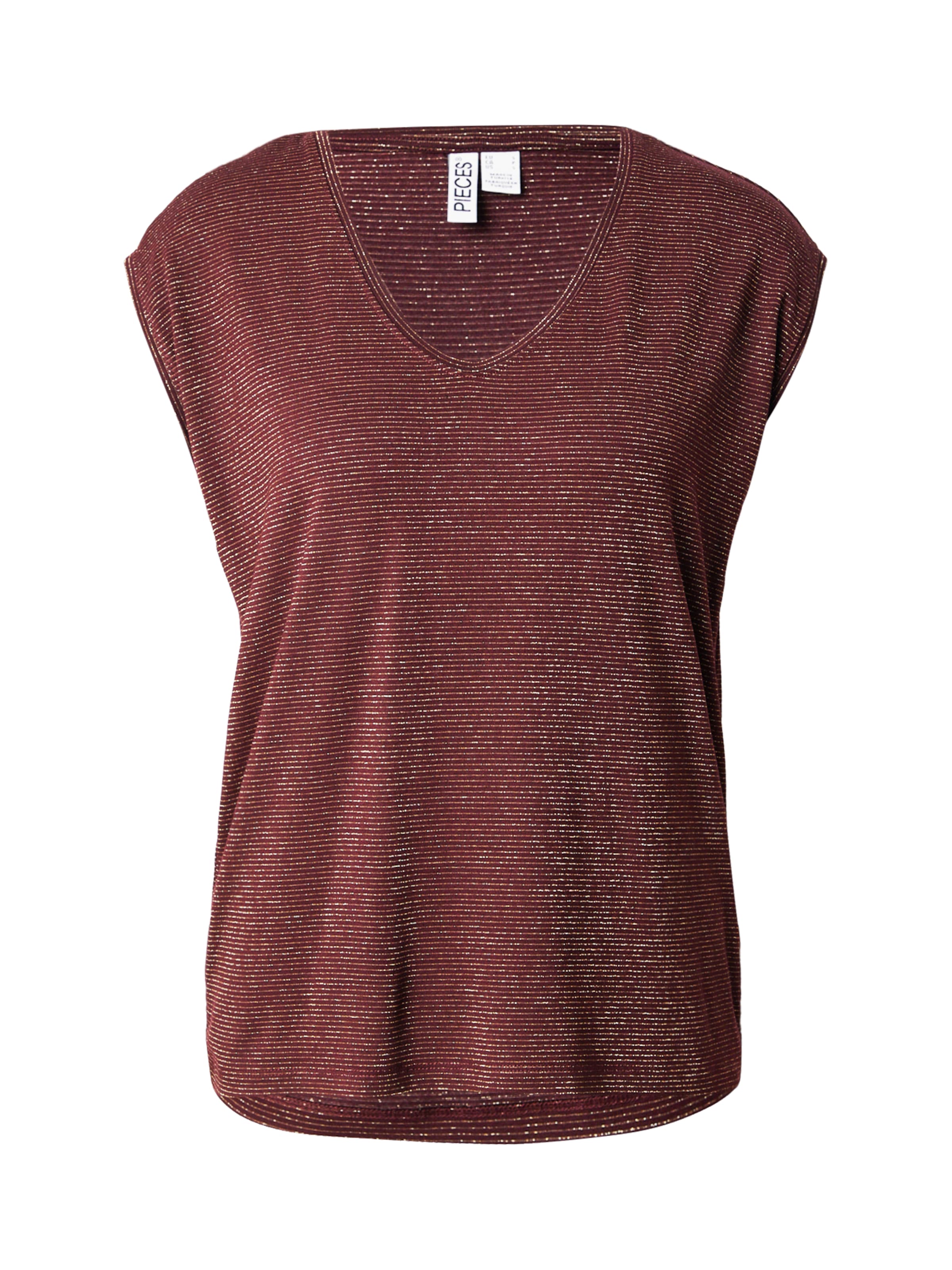 PIECES Camiseta 'PCBillo' en rojo vino / plata, Vista del producto