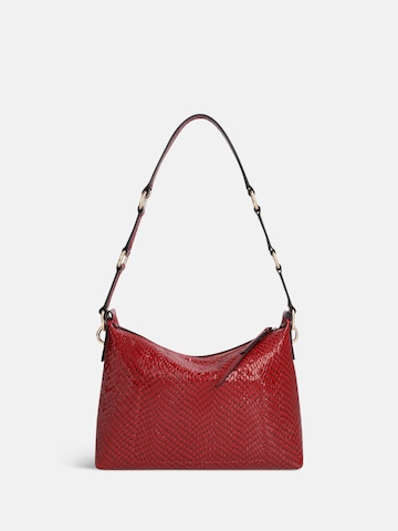 Clio Crossbody bag 'CHARLY MINI SHINY REPTILE' in Red