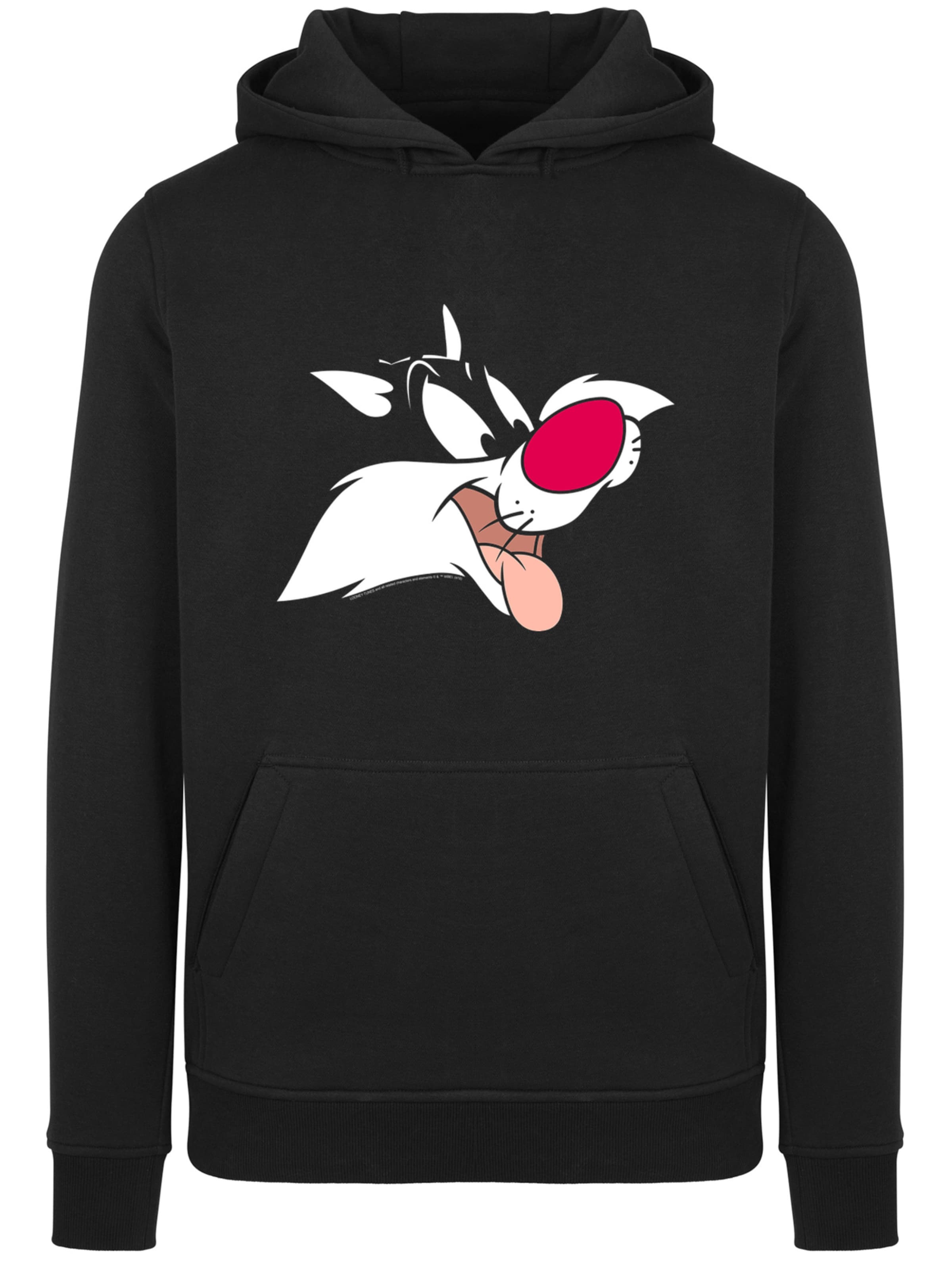 Männer Große Größen F4NT4STIC Sweatshirt 'Looney Tunes Sylvester' in Schwarz - KH31148 Männer Große Größen F4NT4STIC Sweatshirt 'Looney Tunes Sylvester' in Schwarz - KH31148