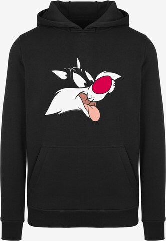 Sweat-shirt 'Looney Tunes Sylvester' F4NT4STIC en noir : devant