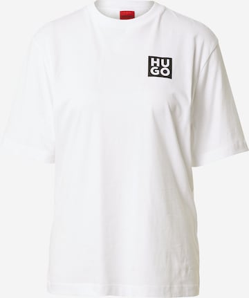 HUGO - Camiseta 'Dashire' en blanco: frente