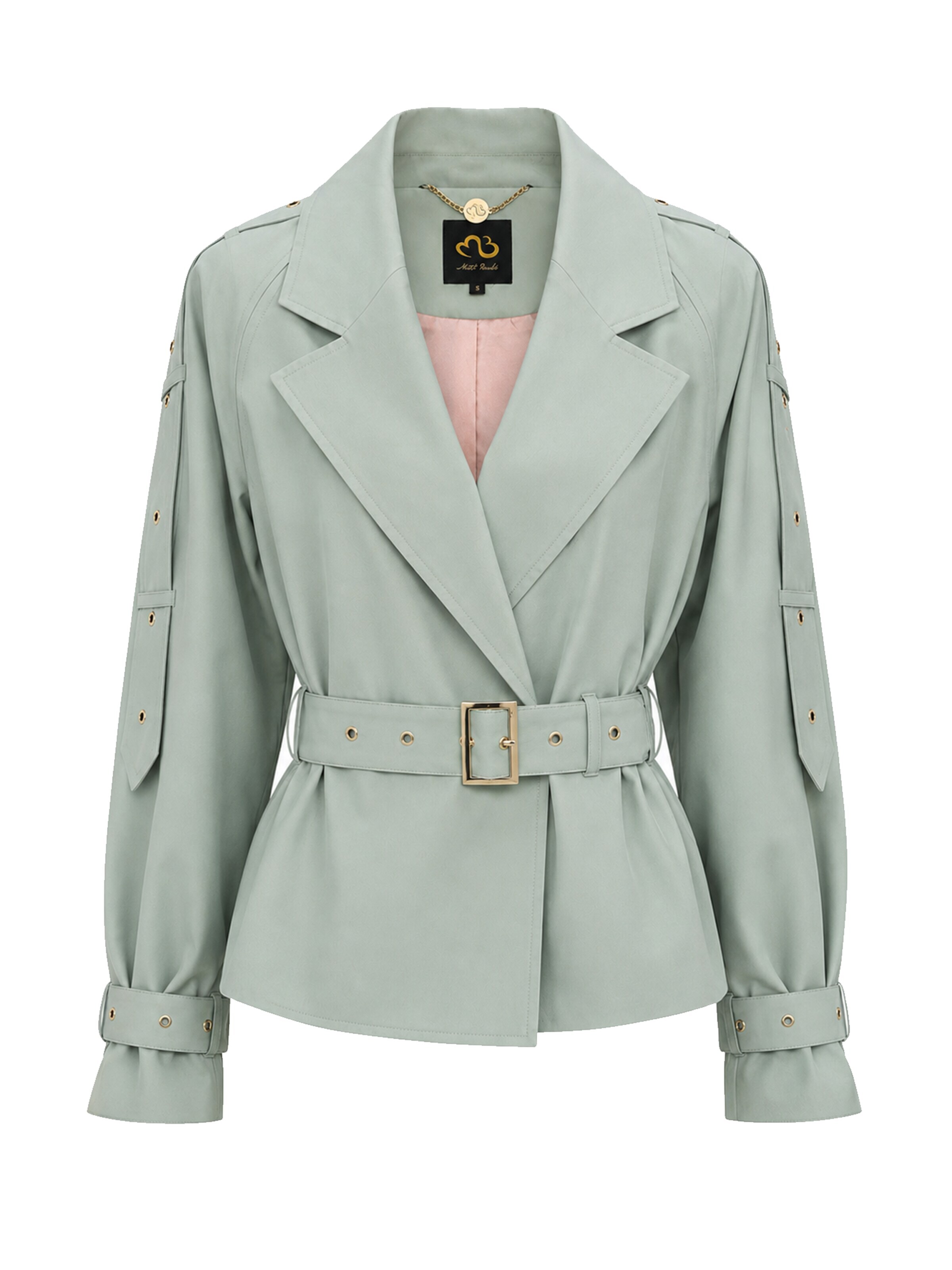 MB by Marta Buzolic Between-Season Jacket in Green: front