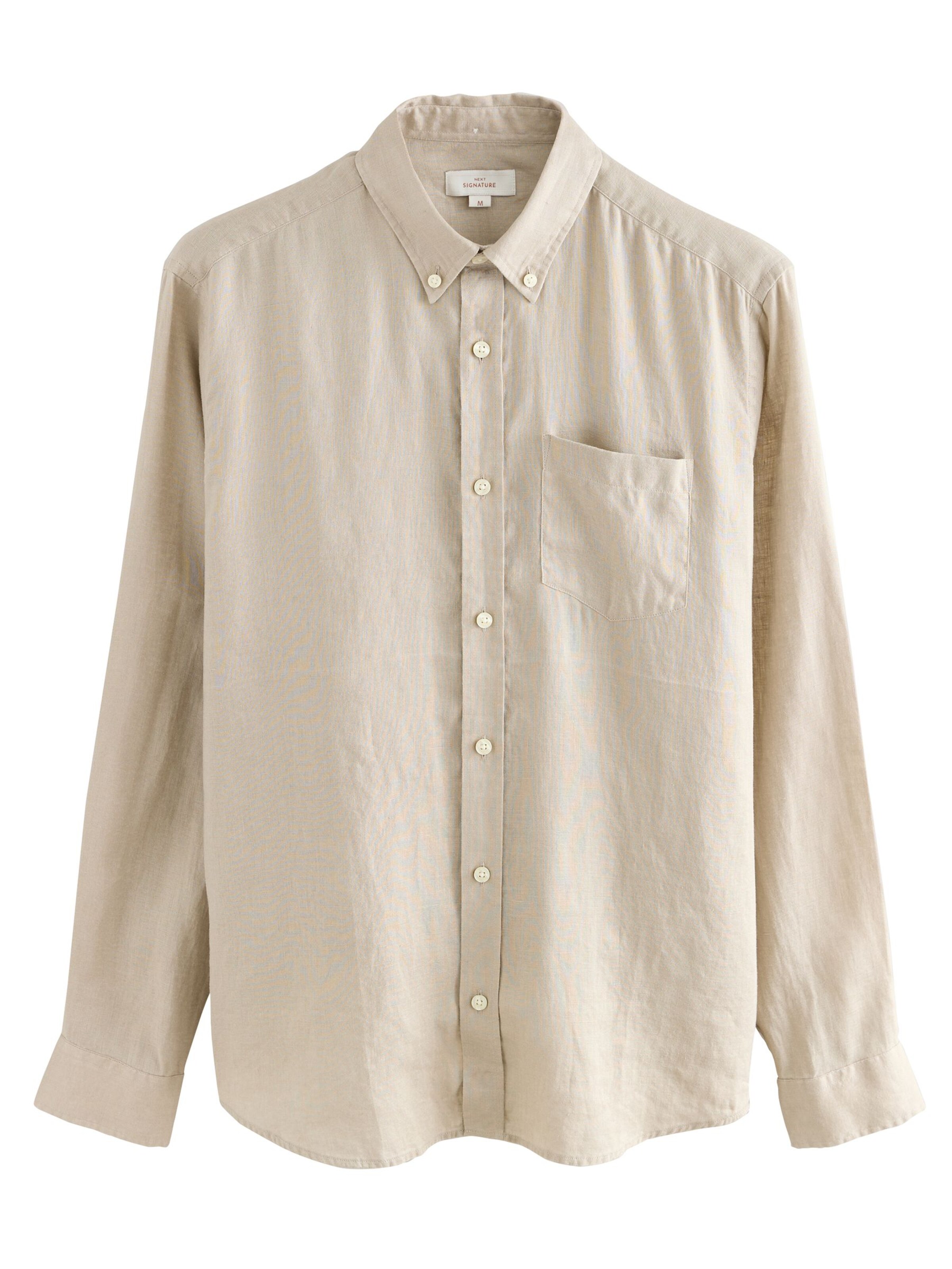 Next Regular Fit Hemd in Beige: Vorderseite