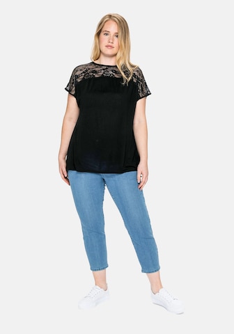 SHEEGO Bluse in Schwarz