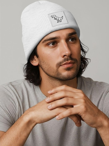 Neverless Beanie 'Polygon T-Rex' in Grey