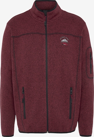 Man's World Fleece Jacket in Red: front